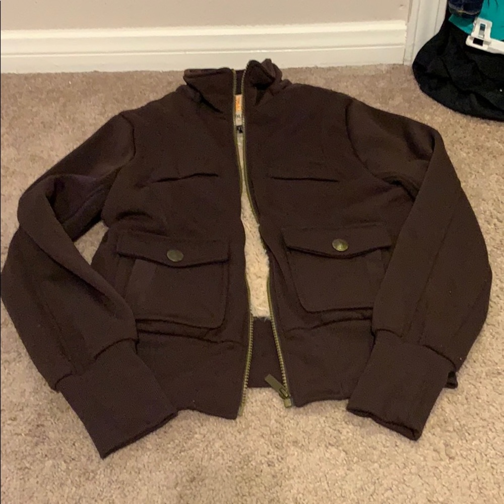 Brown Dollhouse Fur Lined Jacket
